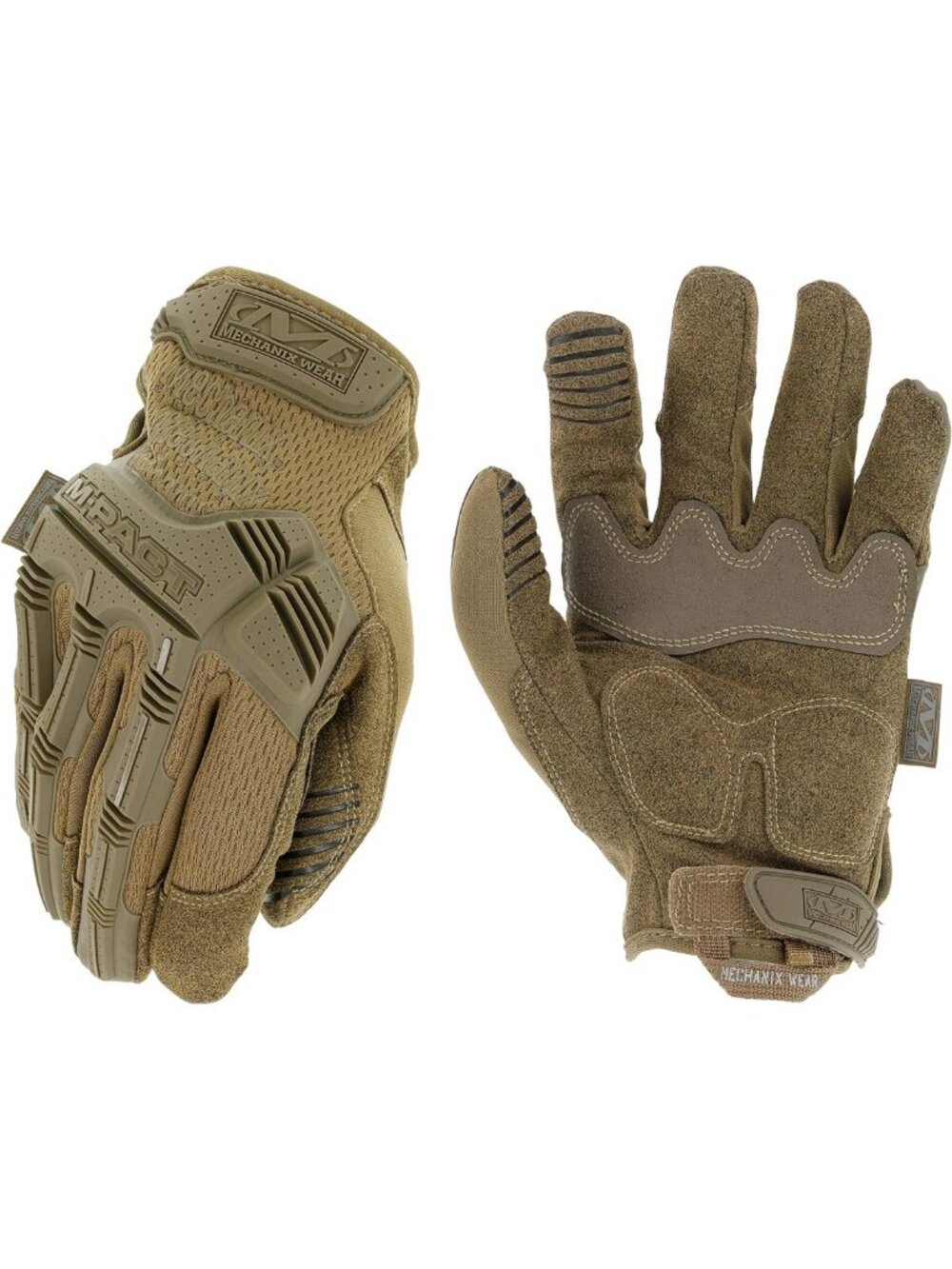 Tactical Work Gloves, M-Pact Style, Brown, Large - Durable & Protective Gear